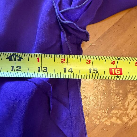 NWOT Rat And Boa Aphrodite Blouse Ruffle Semi Sheer Top In Purple Size Small - Picture 13 of 15
